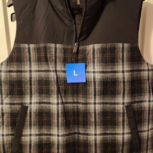 Pendleton Black and Gray Plaid Vest